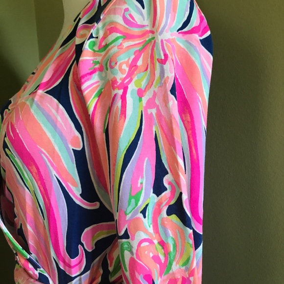 Lilly Pulitzer Tiki Wrap Romper Size XS - Picture 6 of 8